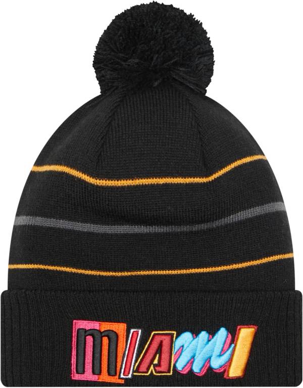 New Era Men's 2021-22 City Edition Miami Heat Black Knit Hat product image