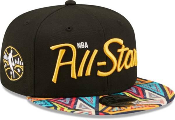 New Era Men's 2022 NBA All-Star Game Black Pattern 9Fifty Adjustable Snapback Hat