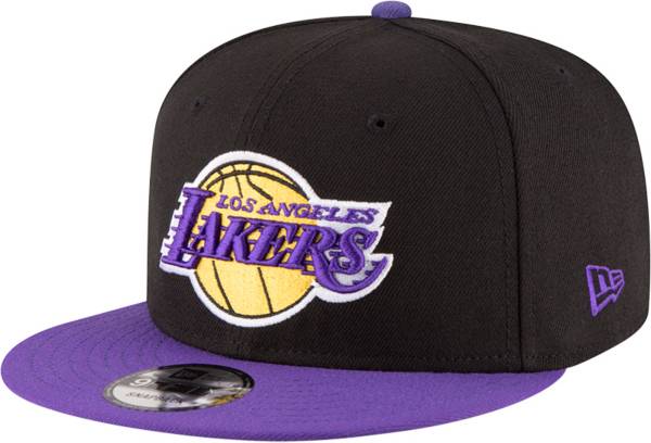 New Era Men's Los Angeles Lakers Black 9Fifty Adjustable Hat | Dick's ...