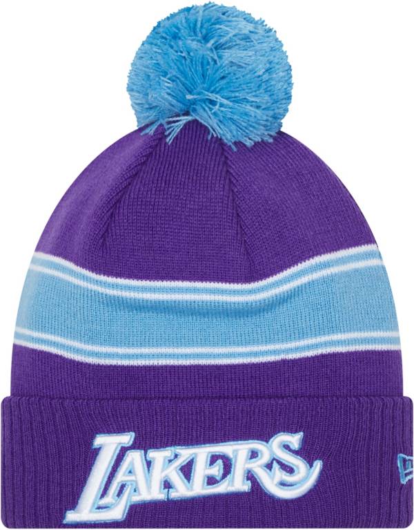 New Era Men's 2021-22 City Edition Los Angeles Lakers Purple Knit Hat product image
