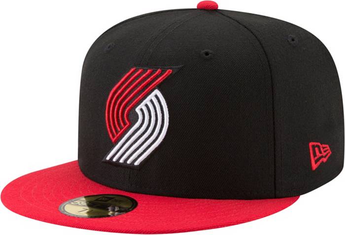 Portland Trail Blazers New Era Official Team Color 2-Tone 59FIFTY Fitted Hat  - Black/Red
