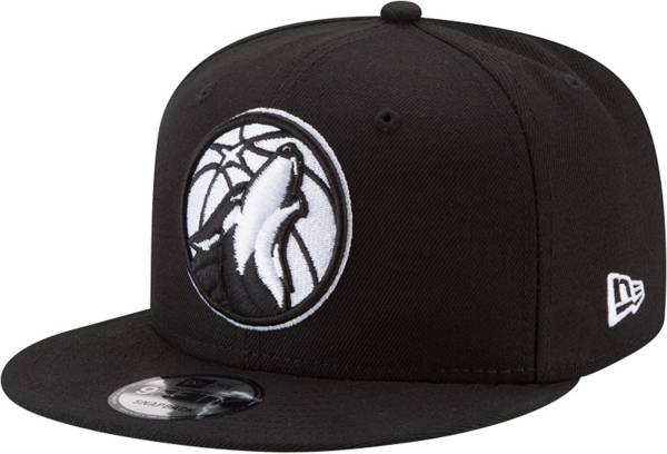 New Era Men's Minnesota Timberwolves Black 9Fifty Adjustable Hat