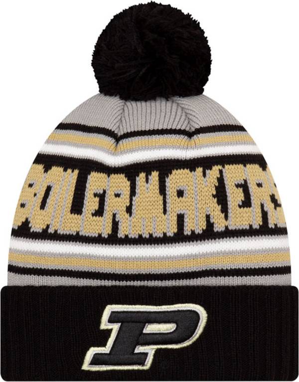 New Era Men's Purdue Boilermakers Black Cheer Knit Pom Beanie product image