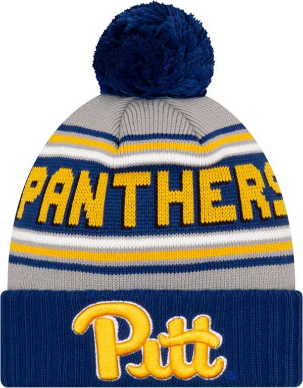 New Era Men's Pitt Panthers Blue Cheer Knit Pom Beanie