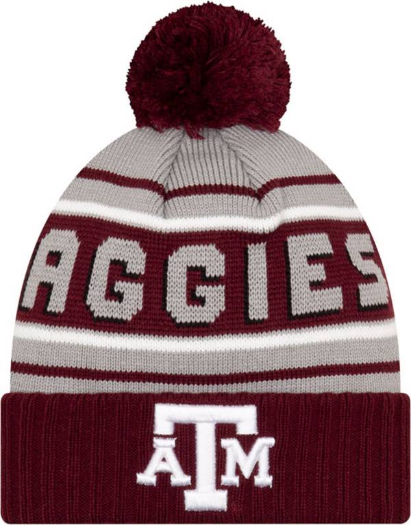 New Era Men's Texas A&M Aggies Maroon Cheer Knit Pom Beanie product image