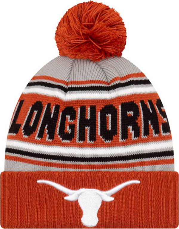 New Era Men's Texas Longhorns Burnt Orange Cheer Knit Pom Beanie