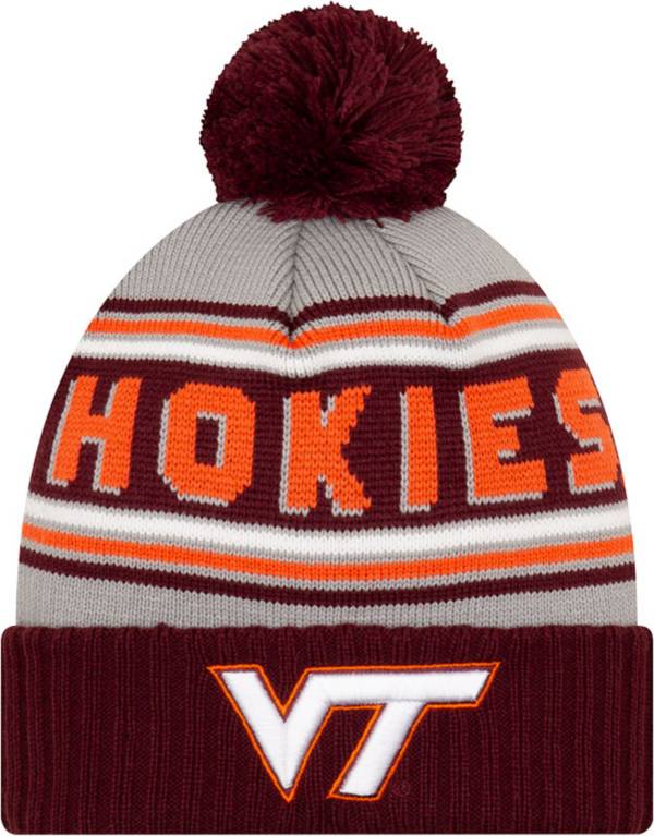 New Era Men's Virginia Tech Hokies Maroon Cheer Knit Pom Beanie product image