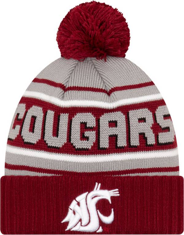New Era Men's Washington State Cougars Crimson Cheer Knit Pom Beanie product image