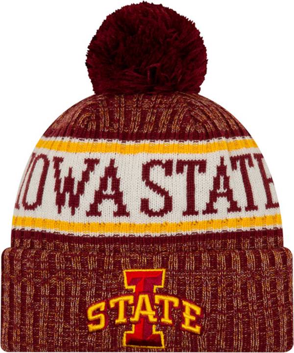 New Era Men's Iowa State Cyclones Cardinal Pom Beanie