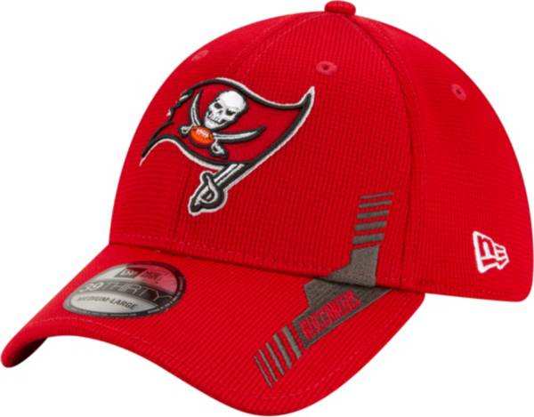 New Era Men's Tampa Bay Buccaneers Red Sideline 2021 Home 39Thirty Stretch Fit Hat