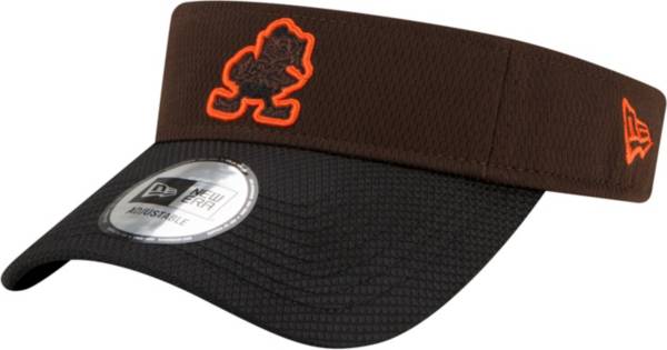 New Era Men's Cleveland Browns Sideline 2021 Road Adjustable Brown Visor