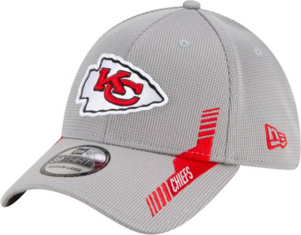 New Era Men's Kansas City Chiefs Sideline 2021 Home 39Thirty Grey Stretch Fit Hat