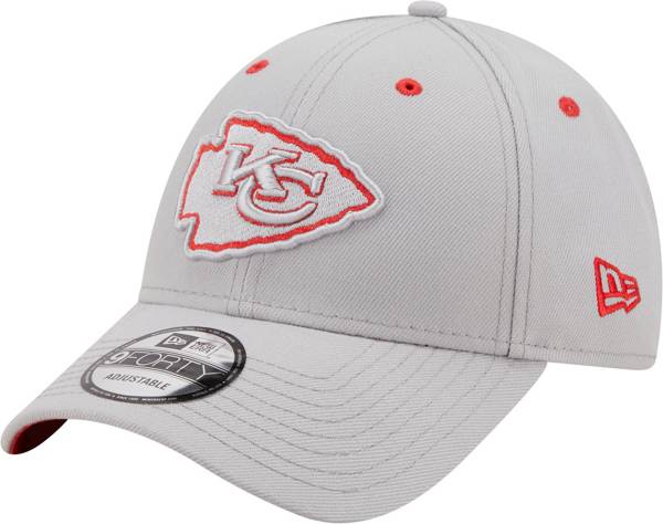 New Era Men's Kansas City Chiefs Outline 9Forty Grey Adjustable Hat