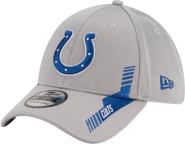 New Era Men's Indianapolis Colts Sideline 2021 Home 39Thirty Grey Stretch Fit Hat