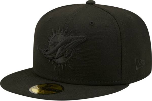 New Era Men's Miami Dolphins Color Pack 59Fifty Black Fitted Hat