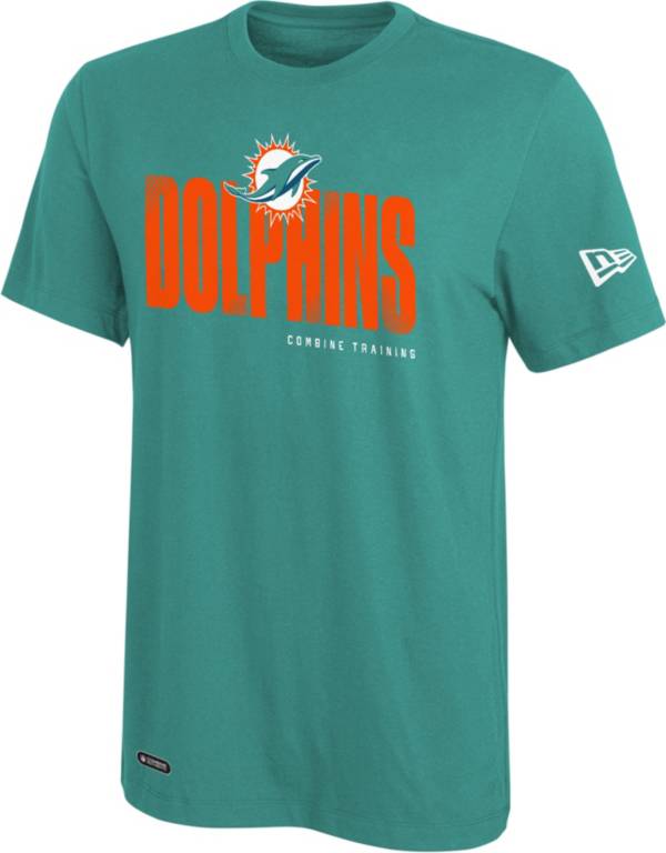 New Era Men's Miami Dolphins Combine Hash Aqua T-Shirt