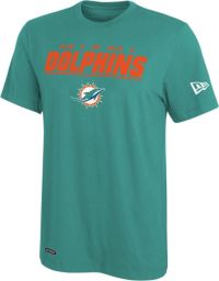 Men's New Era Black Miami Dolphins Helmet Logo Tri-Blend T-Shirt