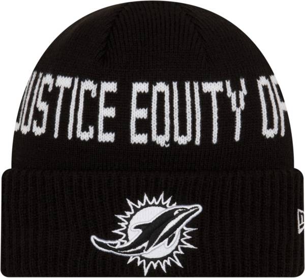 New Era Men's Miami Dolphins Social Justice Black Knit