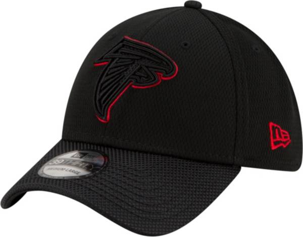 New Era Men's Atlanta Falcons Sideline 2021 Road 39Thirty Black Stretch Fit Hat