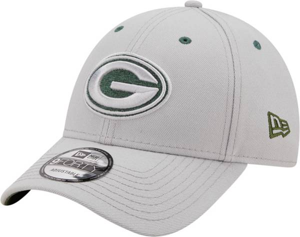 New Era Men's Green Bay Packers Outline 9Forty Grey Adjustable Hat