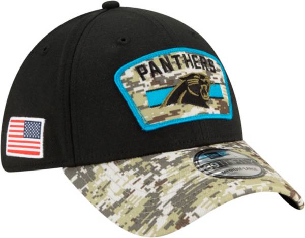 New Era Men's Carolina Panthers Salute to Service 39Thirty Black Stretch Fit Hat product image