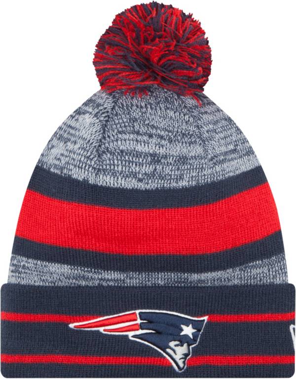 Lids New England Patriots New Era Toasty Cover Cuffed Knit Hat with Pom -  Navy