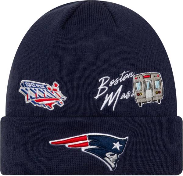 New Era Men's New England Patriots City Transit Navy Knit