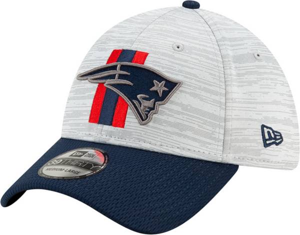 New Era Men's New England Patriots Grey Sideline 2021 Training Camp 39Thirty Stretch Fit Hat