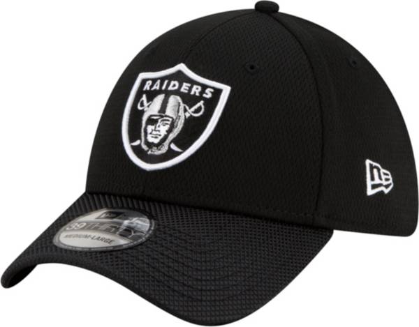 New Era Men's Las Vegas Raiders Sideline 2021 Road 39Thirty Black Stretch Fit Hat