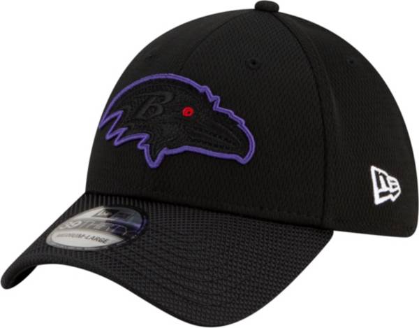 New Era Men's Baltimore Ravens Sideline 2021 Road 39Thirty Black Stretch Fit Hat