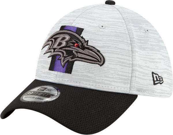 New Era Men's Baltimore Ravens Grey Sideline 2021 Training Camp 39Thirty Stretch Fit Hat