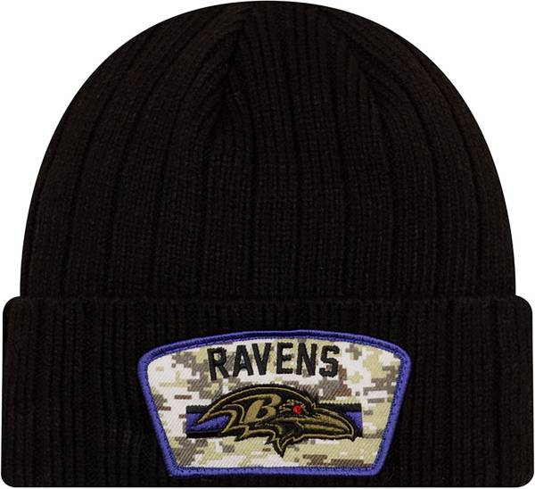 New Era Men's Baltimore Ravens Salute to Service Black Knit