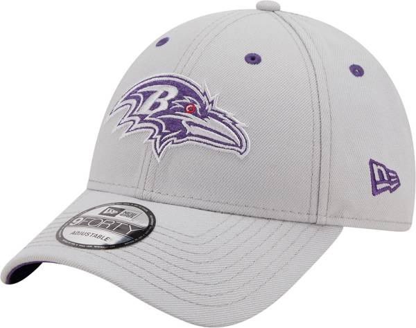 New Era Men's Baltimore Ravens Outline 9Forty Grey Adjustable Hat