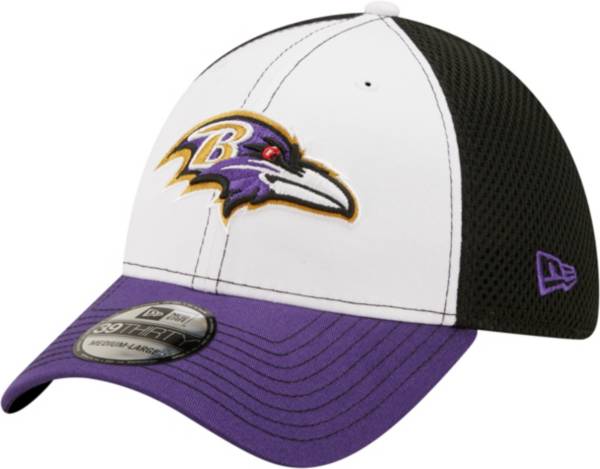 New Era Men's Baltimore Ravens Team Neo 39Thirty White Stretch Fit Hat