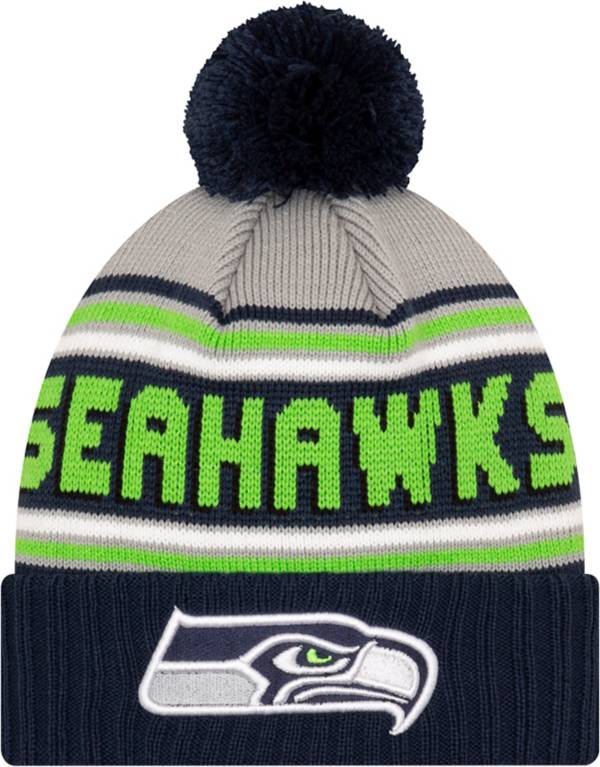 New Era Men's Seattle Seahawks Navy Cuffed Cheer Knit Beanie product image