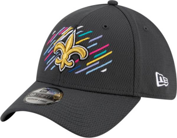 New Era Men's New Orleans Saints Crucial Catch 39Thirty Grey Stretch Fit Hat