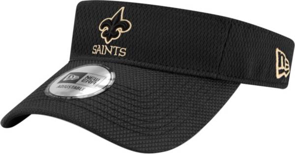 New Era Men's New Orleans Saints Sideline 2021 Road Adjustable Black Visor