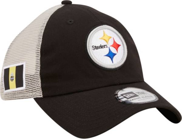 New Era Men's Pittsburgh Steelers Flag 9Twenty Black Trucker Hat