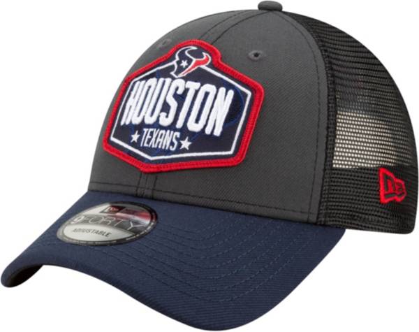 New Era Men's Houston Texans 2021 NFL Draft 9Forty Graphite Adjustable Hat