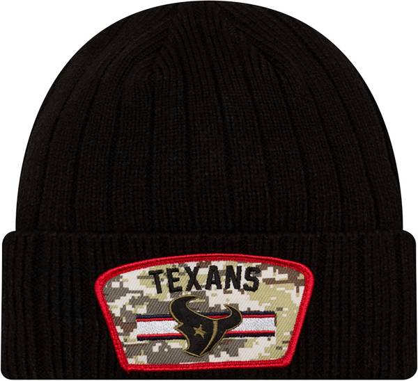 New Era Men's Houston Texans Salute to Service Black Knit