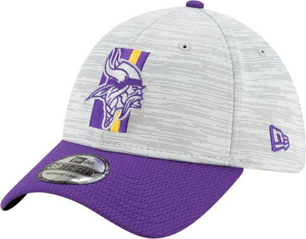 New Era Men's Minnesota Vikings Grey Sideline 2021 Training Camp 39Thirty Stretch Fit Hat