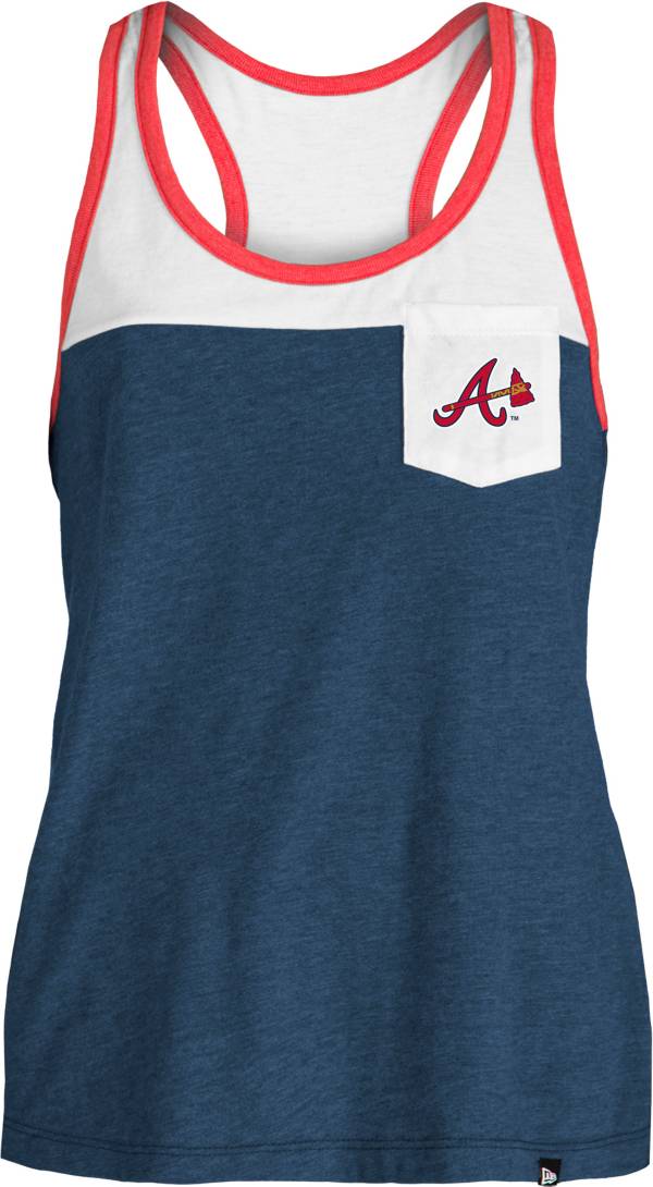 New Era Women's Atlanta Braves Navy Tri-Blend Tank Top