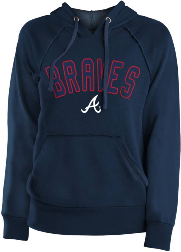 New Era Women's Atlanta Braves Navy Pullover Hoodie