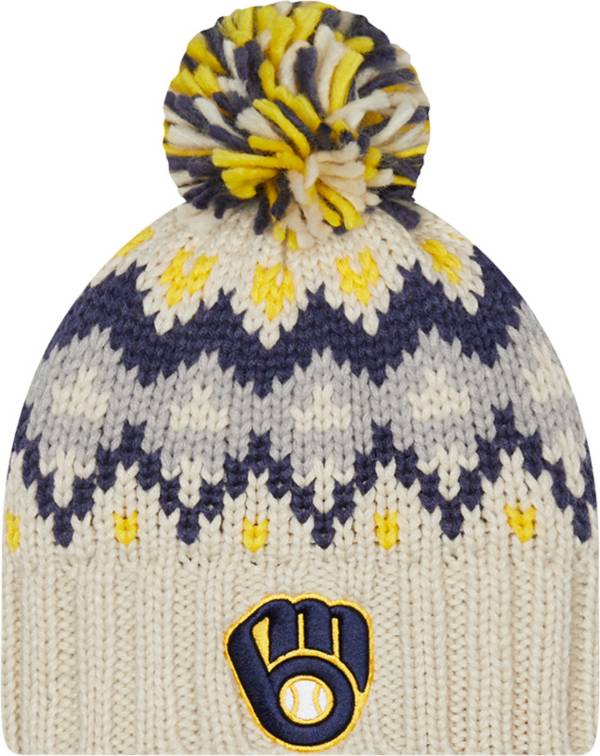 New Era Women's Milwaukee Brewers Navy Frost Knit Hat