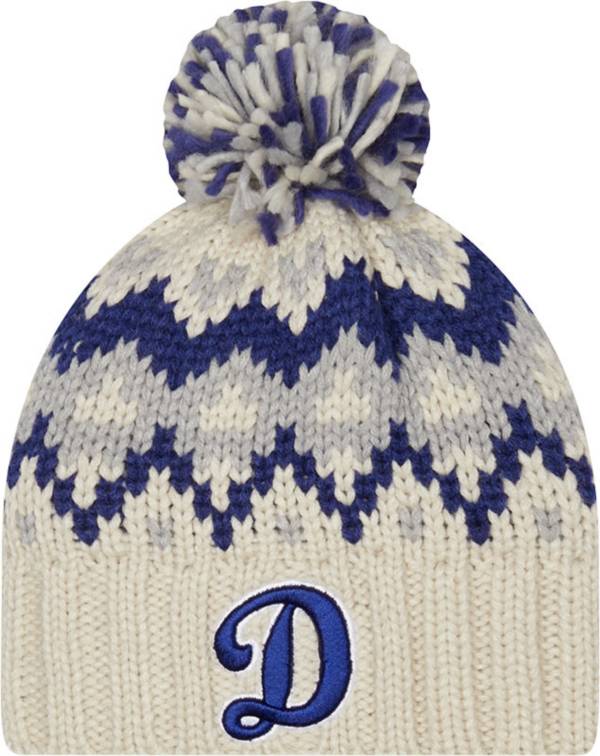 New Era Men's Los Angeles Dodgers Blue Frost Knit Pom Beanie