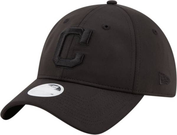 New Era Women's Cleveland Indians 9Twenty Black Sharp Adjustable Hat