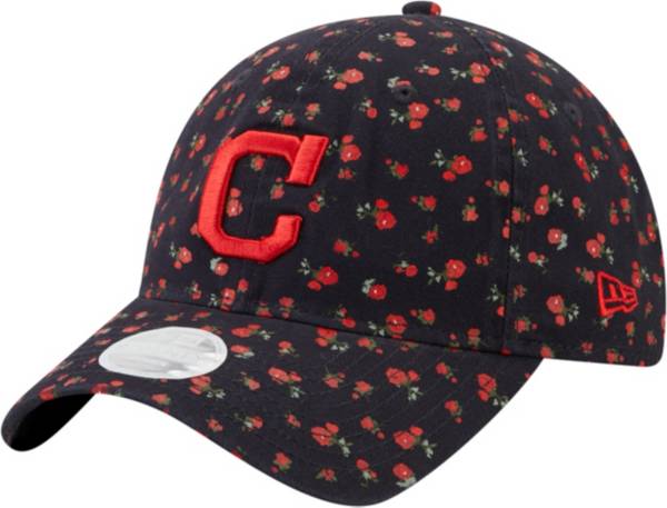 New Era Women's Cleveland Indians Navy 9Twenty Floral Adjustable Hat