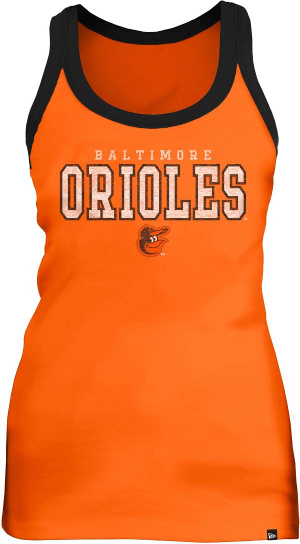 New Era Women's Baltimore Orioles Orange Racerback Athletic Tank Top product image
