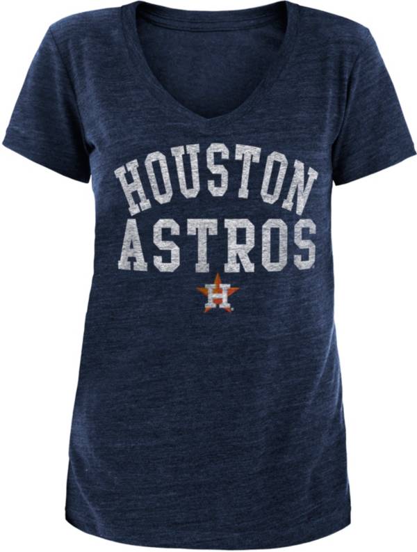 New Era Women's Houston Astros Navy Tri-Blend V-Neck T-Shirt product image