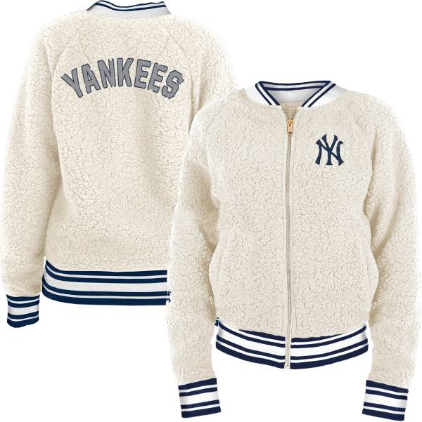 New Era Women's New York Yankees White Sherpa Full-Zip Jacket